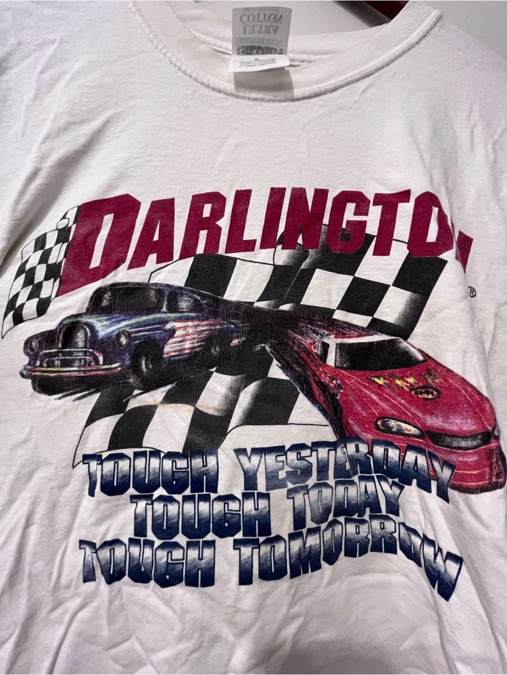 Vintage 90s/Y2K Darlington Graphic Racing Tee NASCAR 1999 Pepsi Southern 500